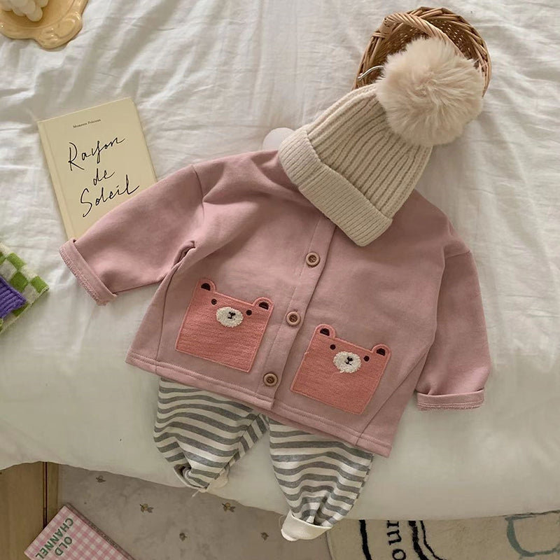 Bear Pocket Cardigan