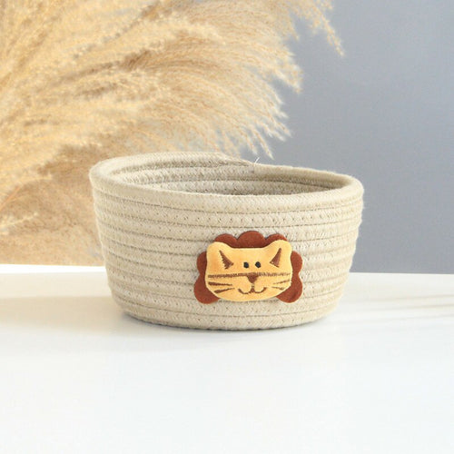 Animal Cotton Rope Woven Storage Baskets