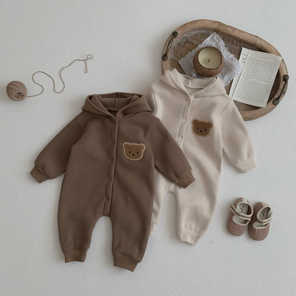 Fuzzy Bear Fleece Jumpsuit