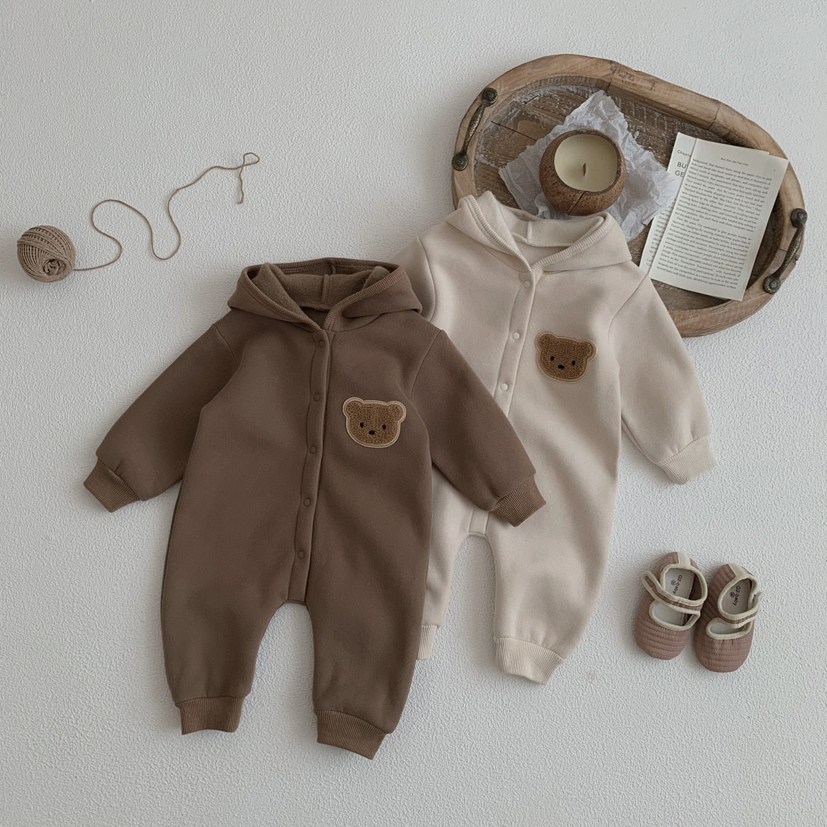 Fuzzy Bear Fleece Jumpsuit