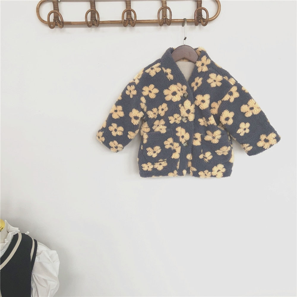 Flower Teddy Fleece Jacket