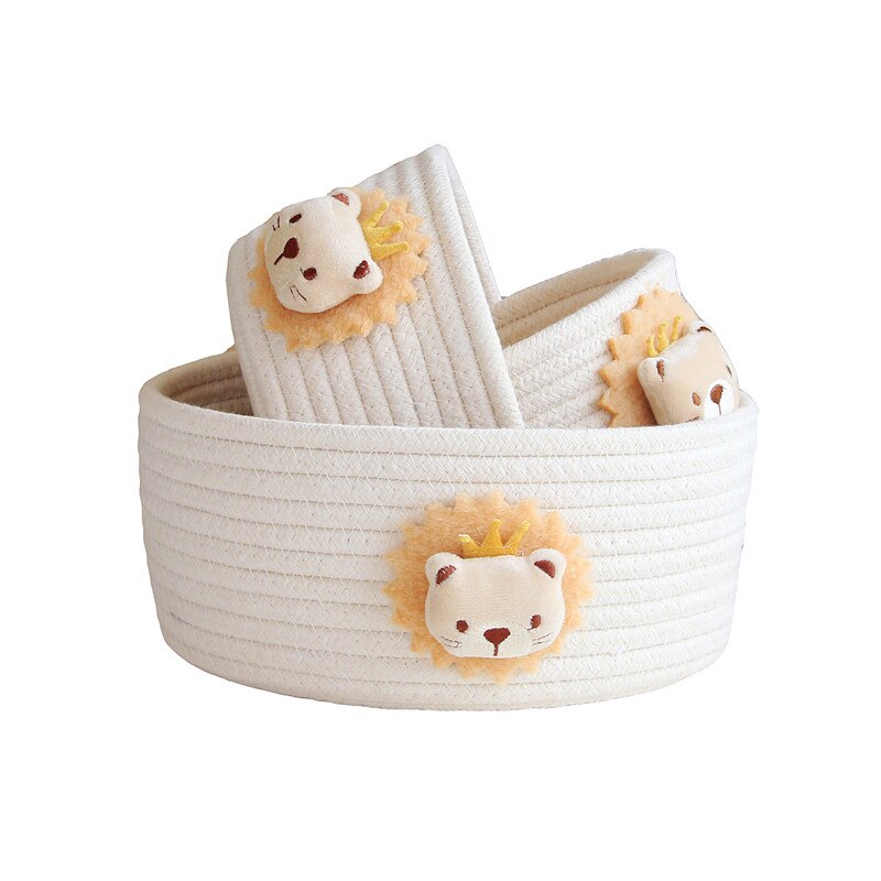 Animal Cotton Rope Woven Storage Baskets