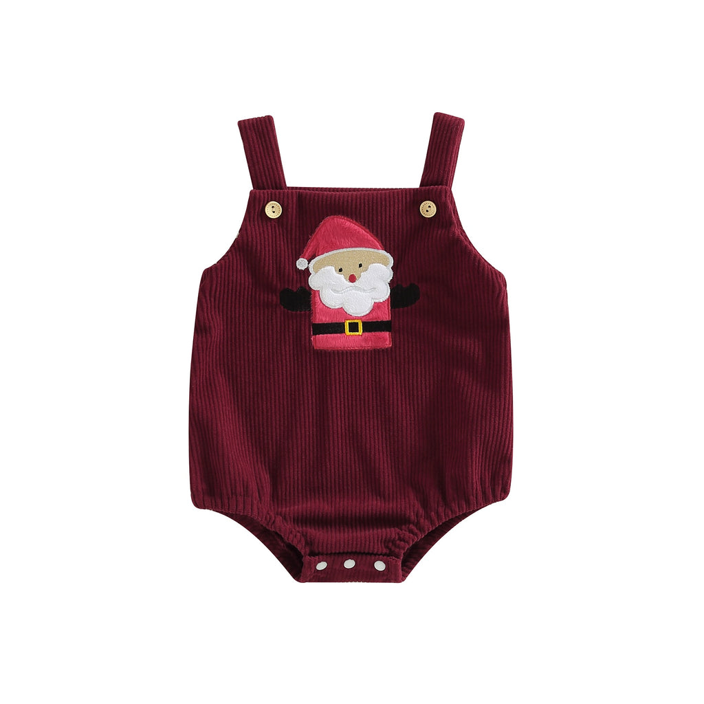 Corduroy Christmas Rompers