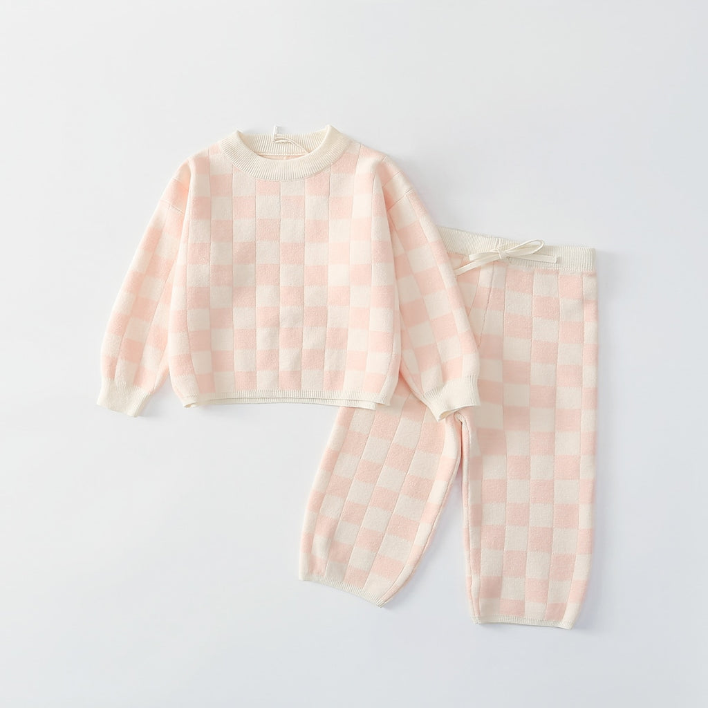 Checkerboard Knitted Co-ord Set