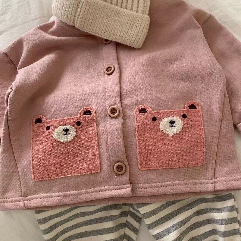 Bear Pocket Cardigan