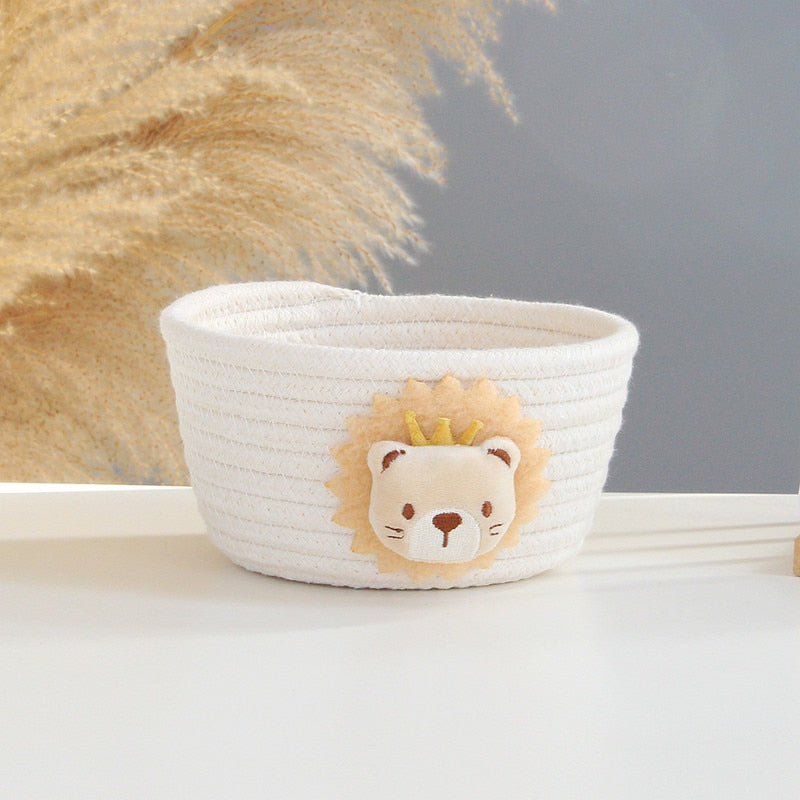 Animal Cotton Rope Woven Storage Baskets