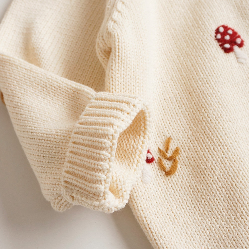 Toadstool Embroidery Cardigan