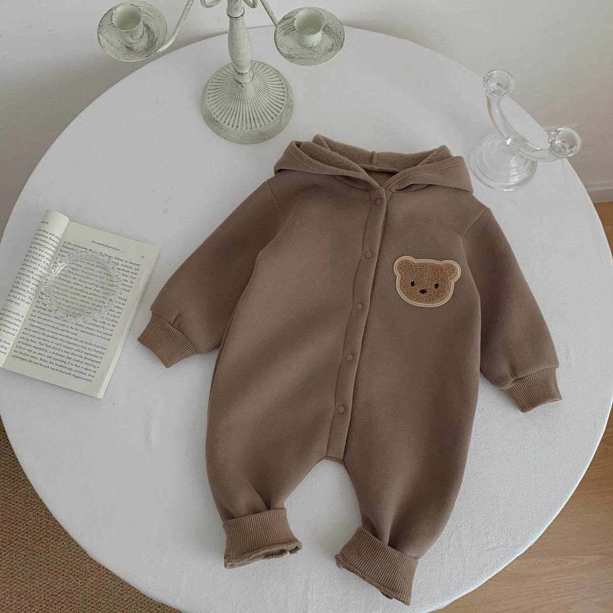 Fuzzy Bear Fleece Jumpsuit