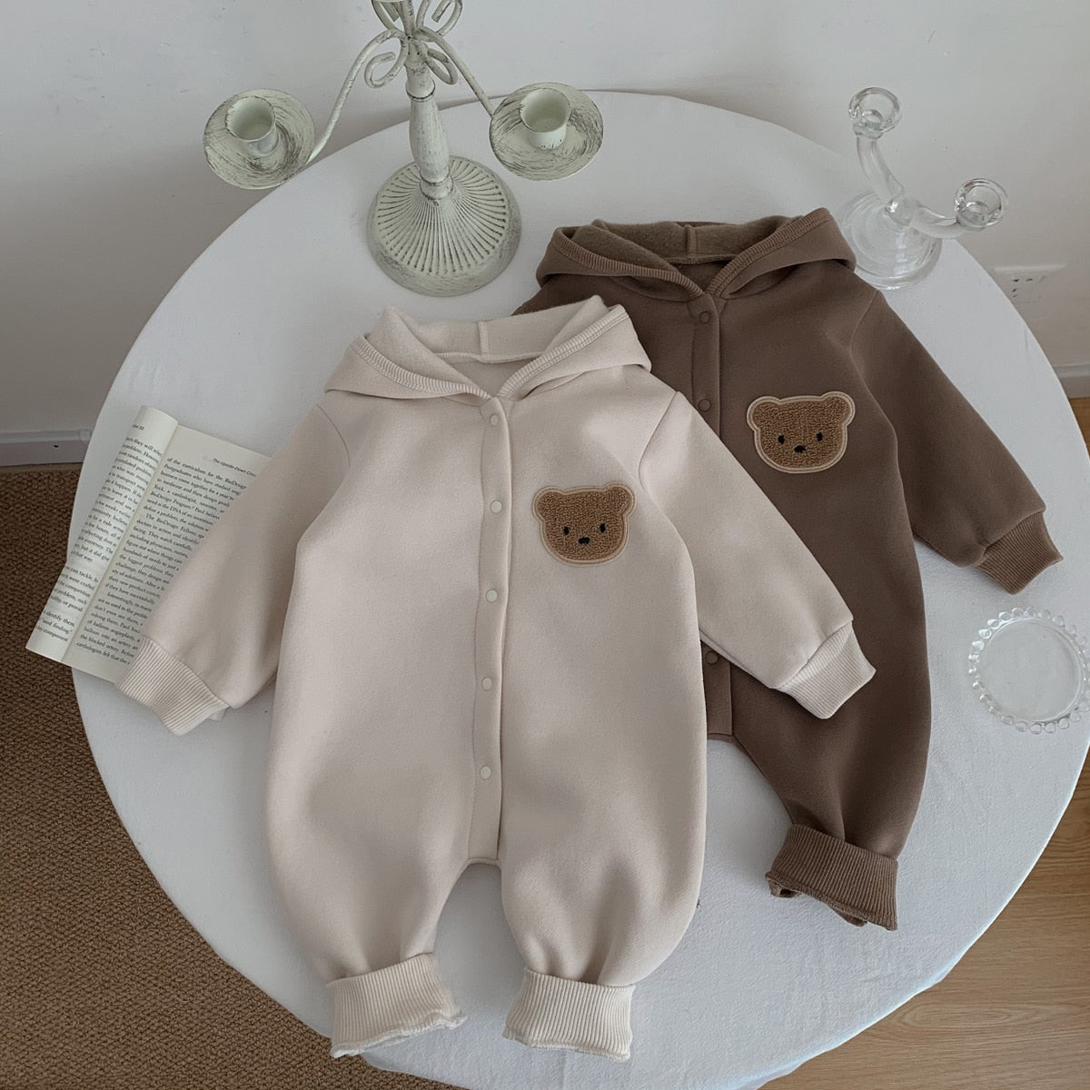 Fuzzy Bear Fleece Jumpsuit