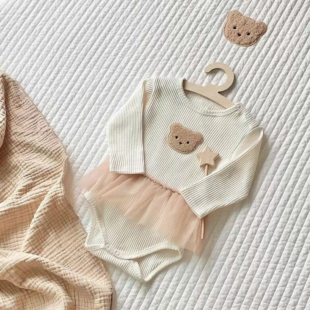 Fuzzy Bear Tutu Romper