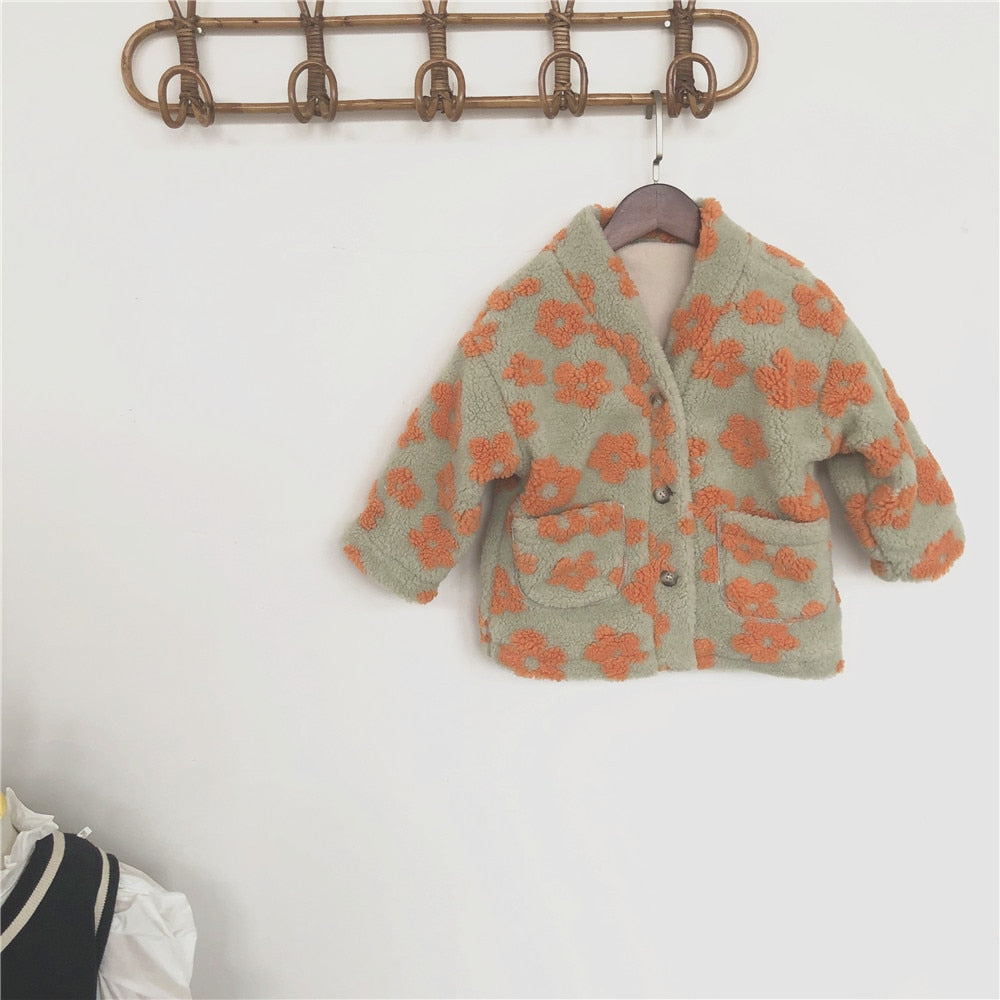 Flower Teddy Fleece Jacket