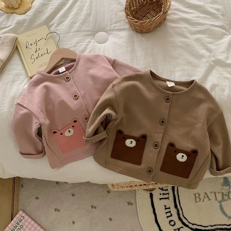 Bear Pocket Cardigan