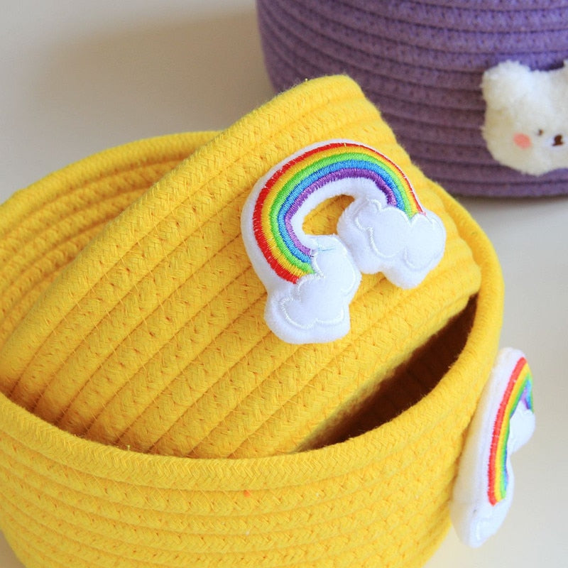 Animal Cotton Rope Woven Storage Baskets