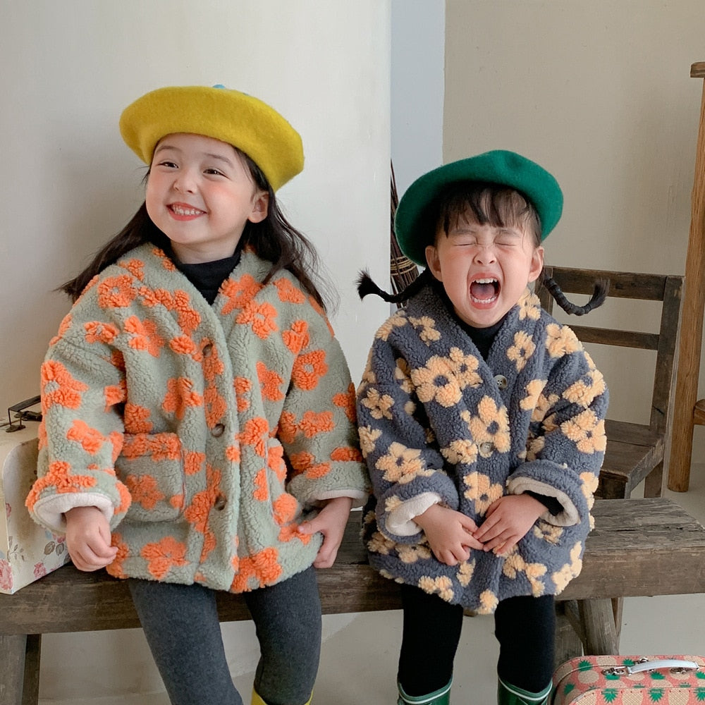 Flower Teddy Fleece Jacket