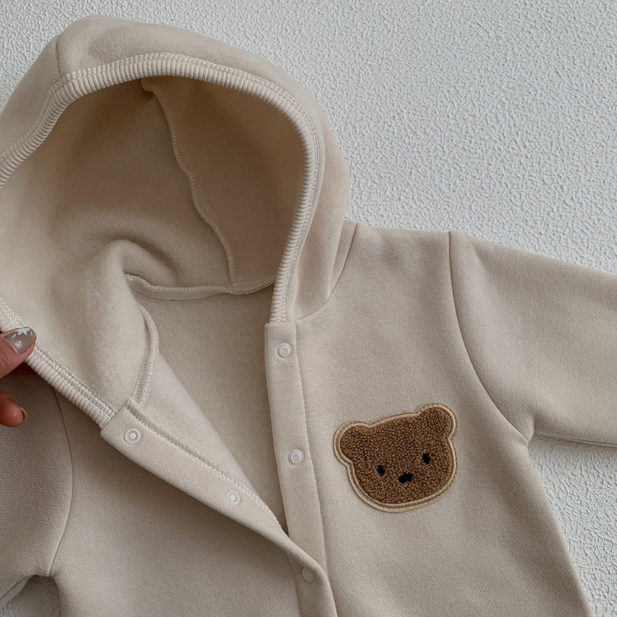 Fuzzy Bear Fleece Jumpsuit