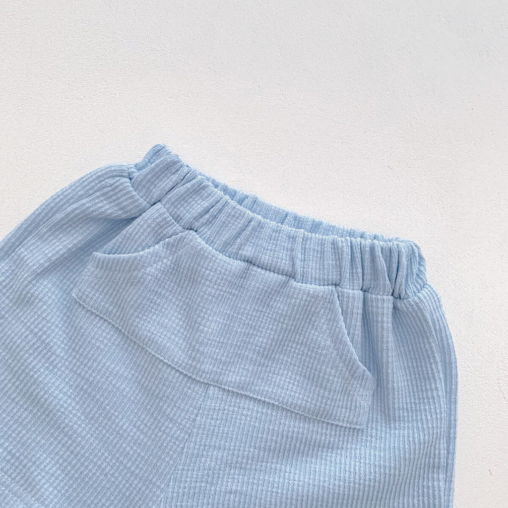 Ribbed Fuzzy Bear Shorts & Top Set