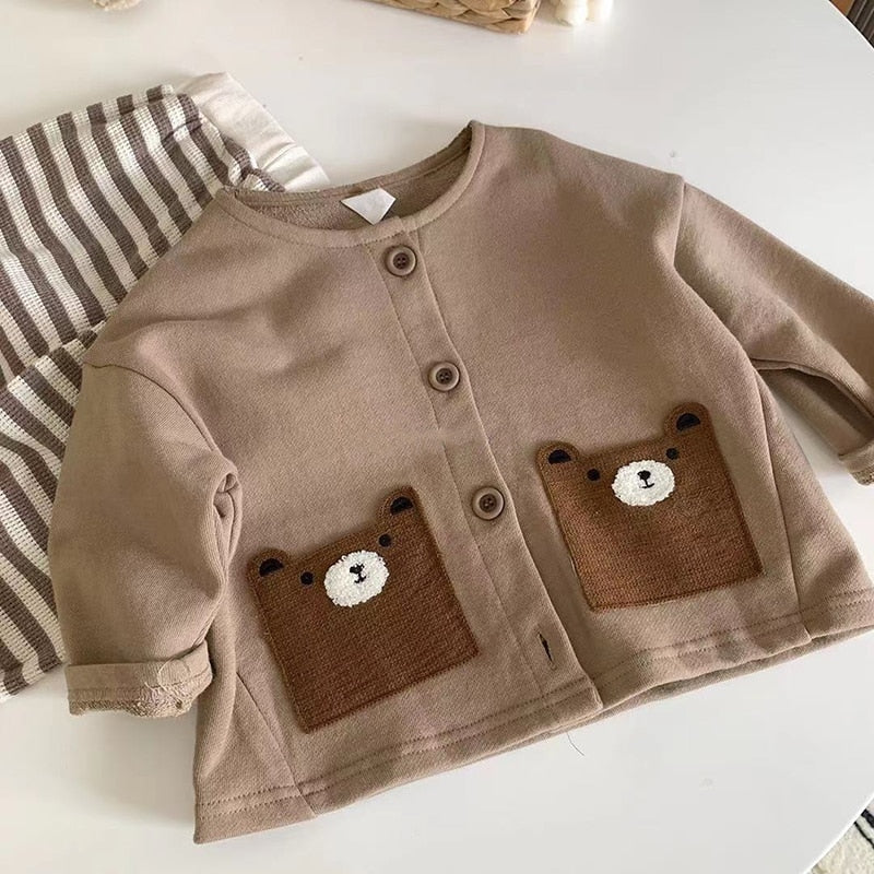 Bear Pocket Cardigan