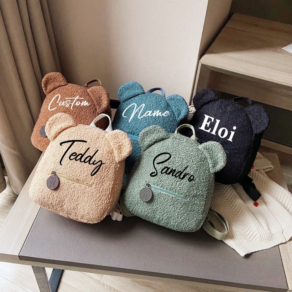 Personalised Embroidered Bear/Rabbit Backpacks