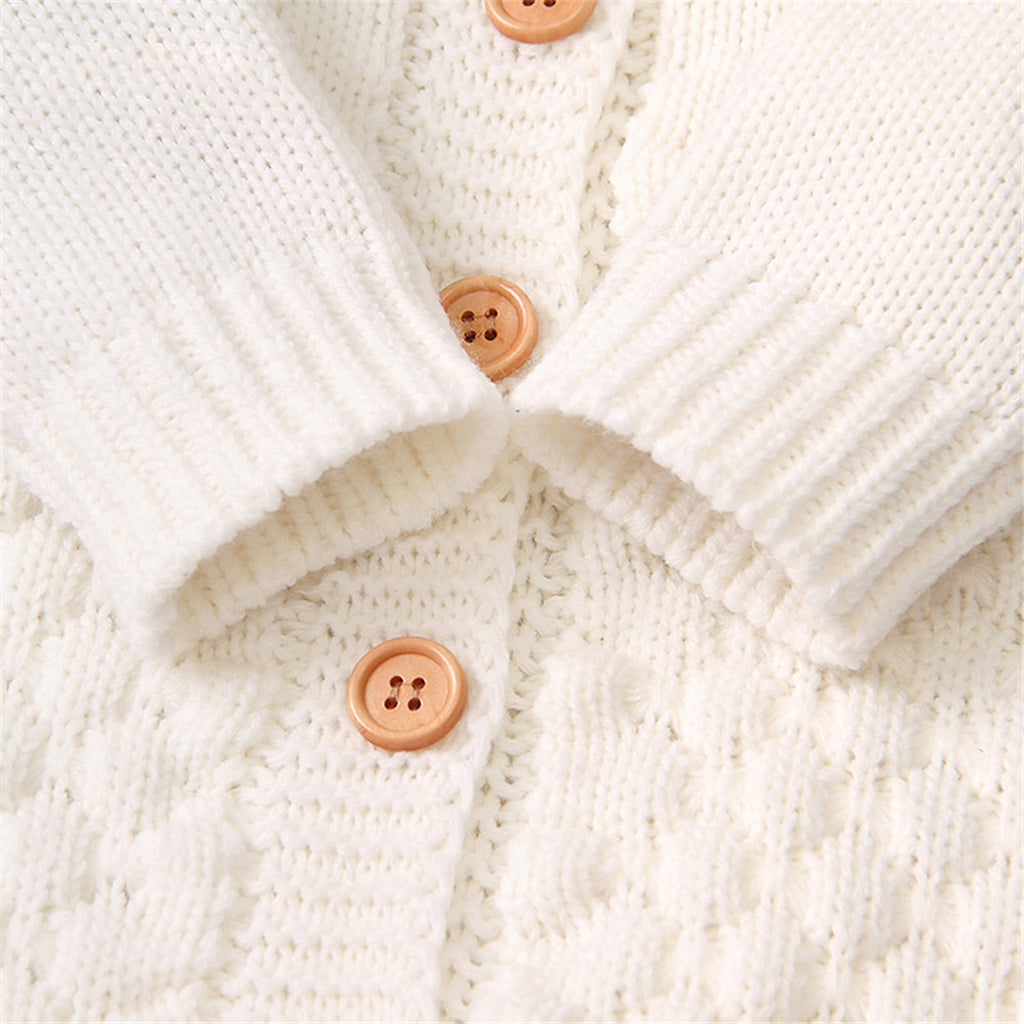 Hooded Bear Knit Romper