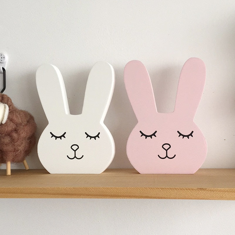 Wooden Bunny Figurines