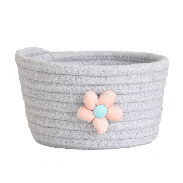 Daisy Cotton Rope Storage Basket