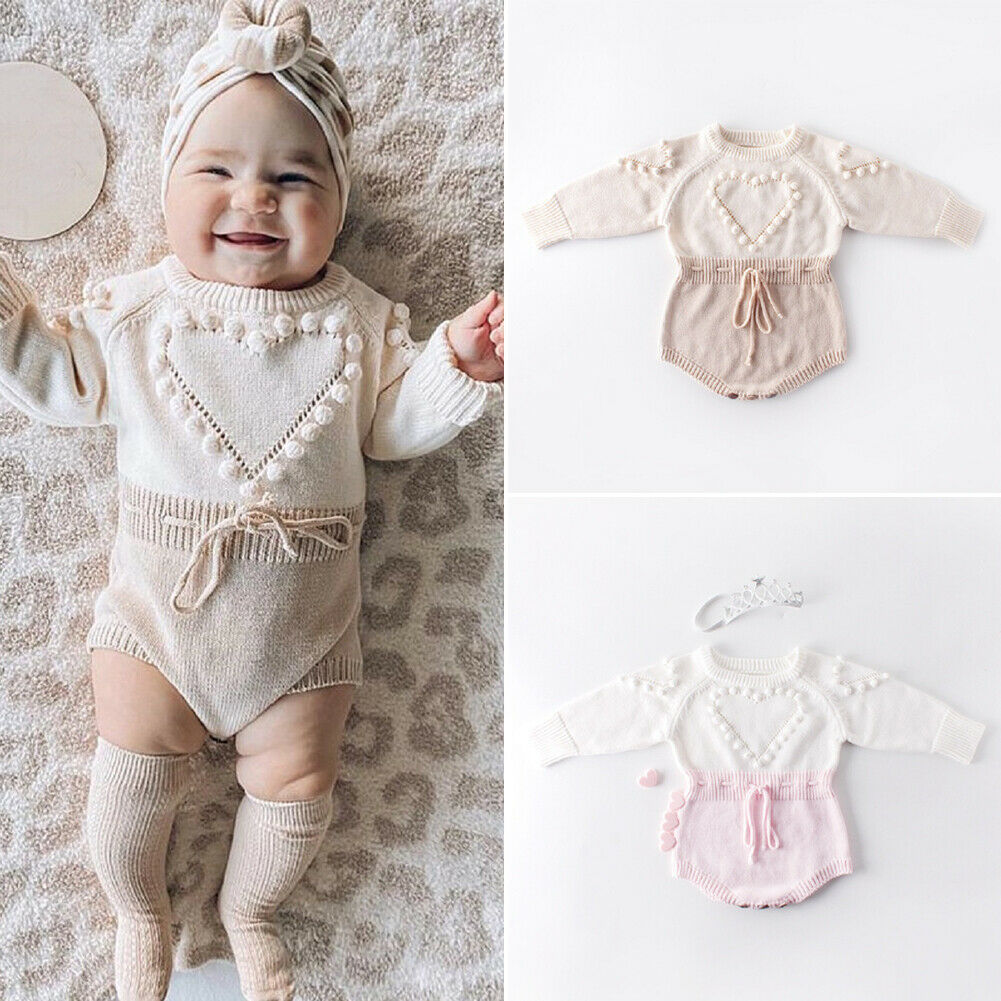 Knitted Love Heart Romper