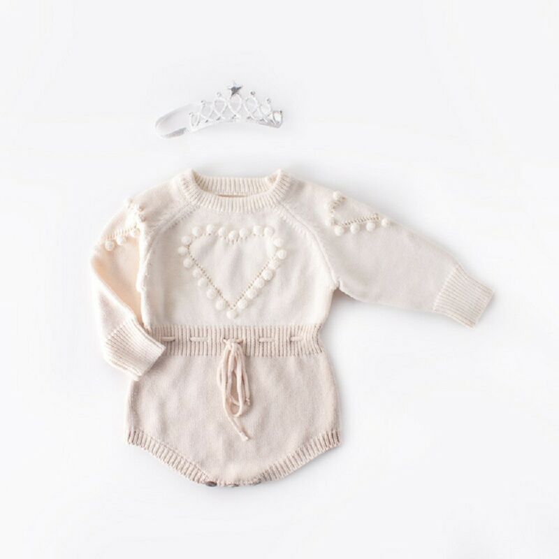 Knitted Love Heart Romper