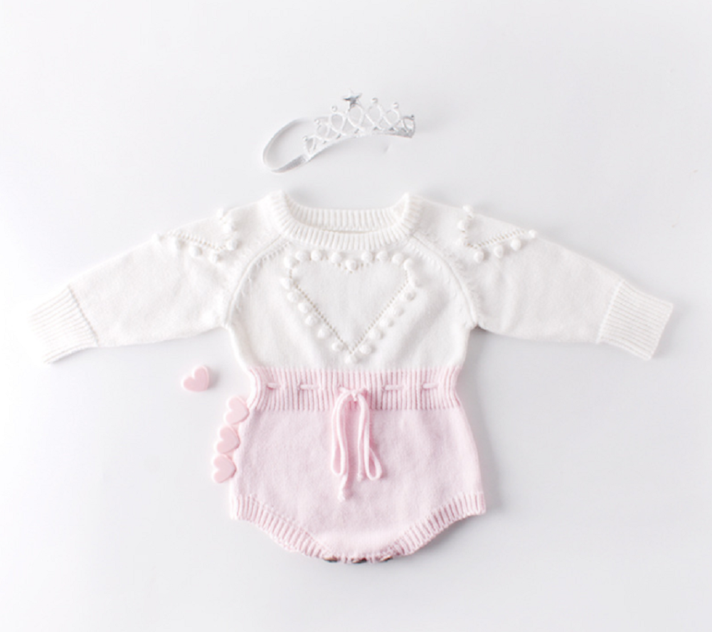 Knitted Love Heart Romper