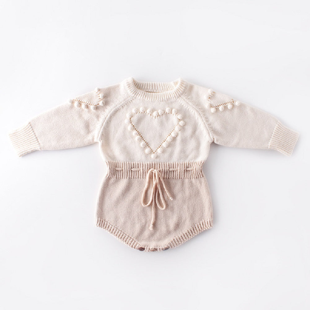 Knitted Love Heart Romper