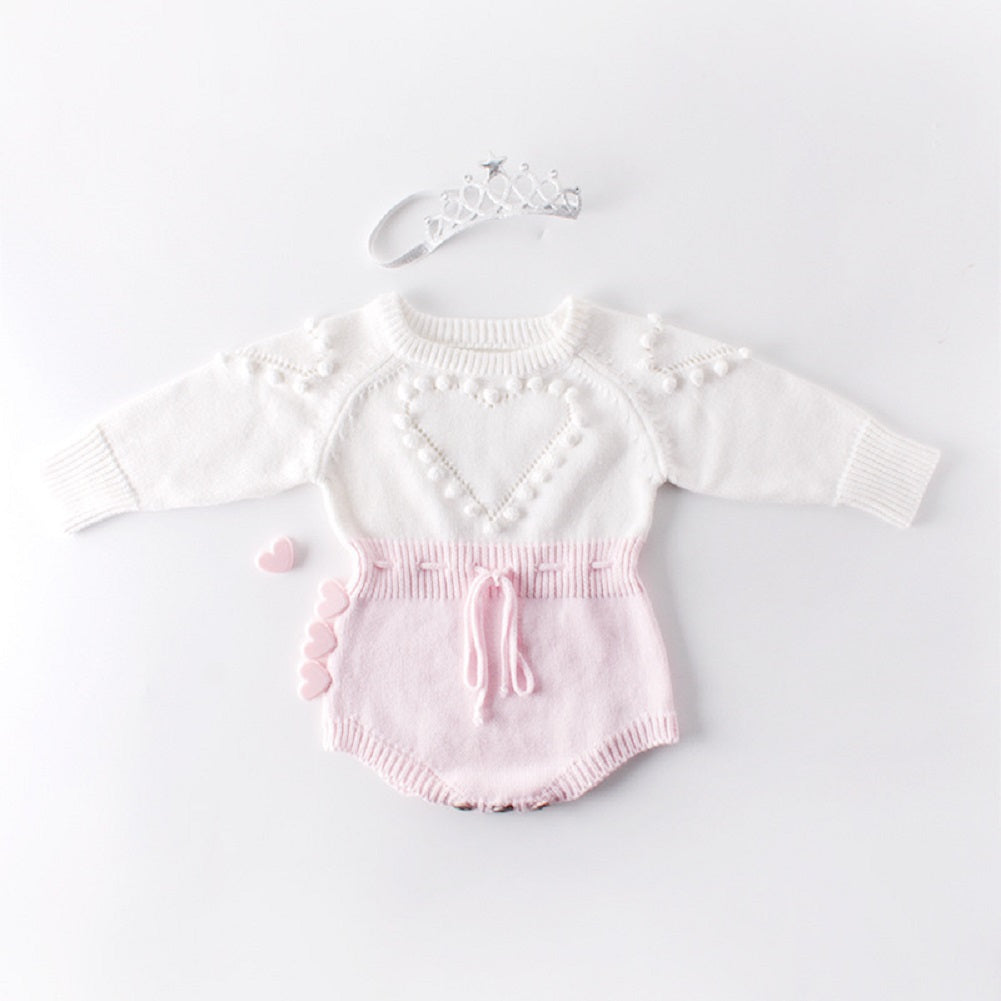Knitted Love Heart Romper