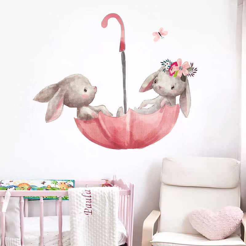 Cute Bunny Wall Stickers