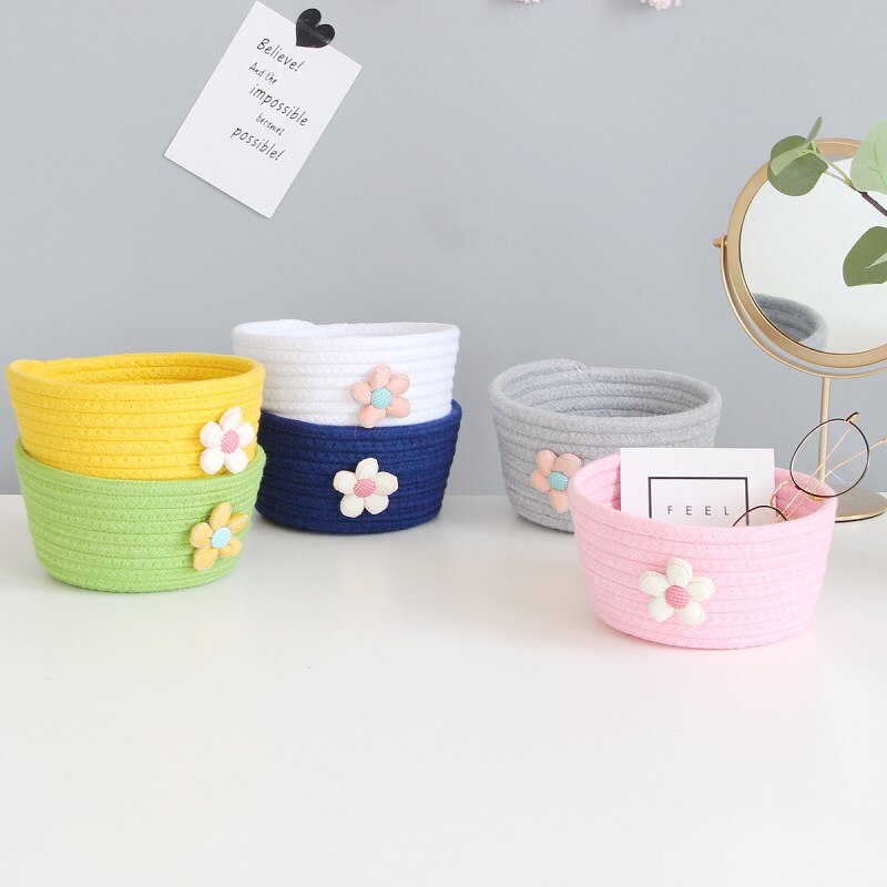 Daisy Cotton Rope Storage Basket