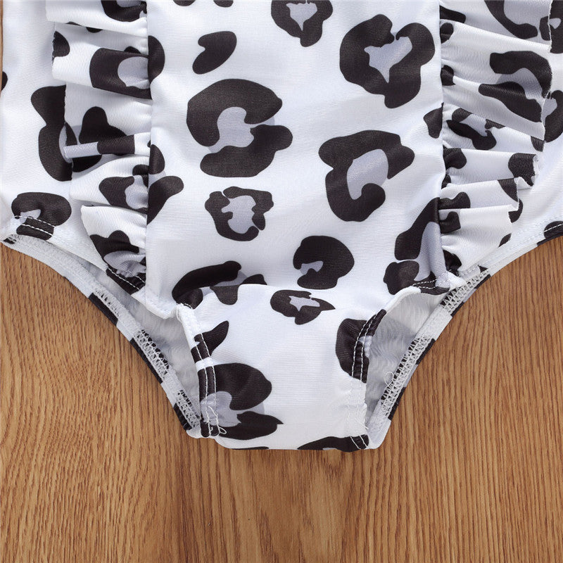 Ruffled Leopard Print Swimsuit