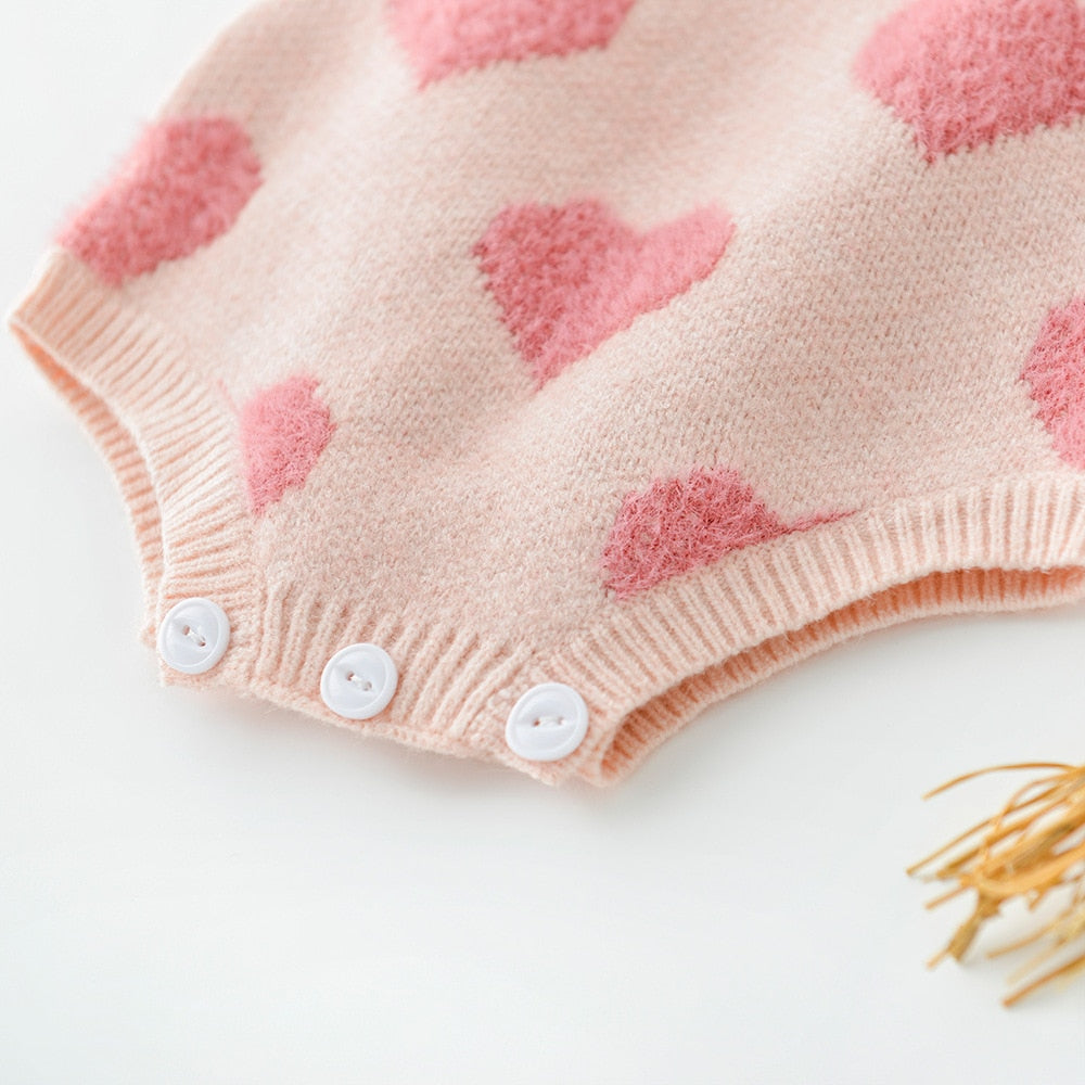 2 Piece Knitted Love Heart Set