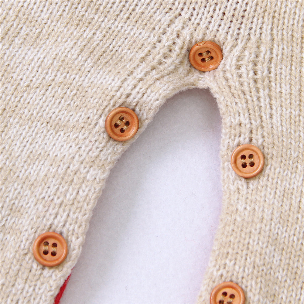 Rudolph Reindeer Knit Romper