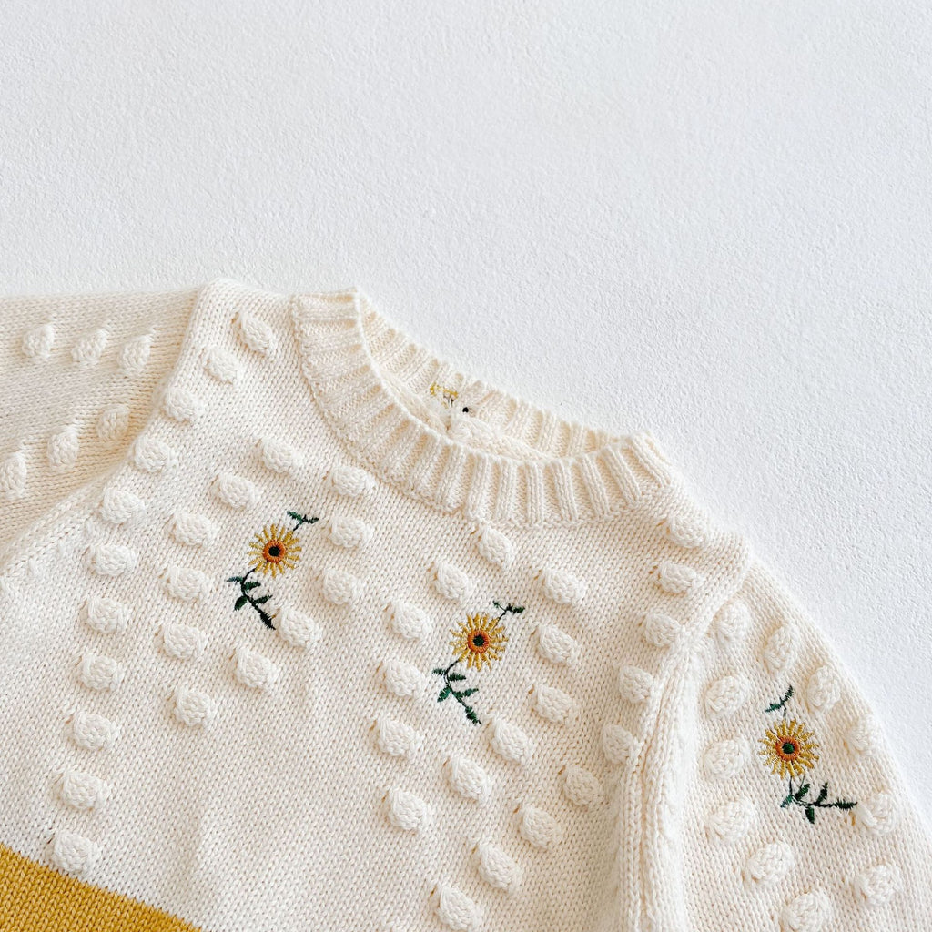 Little Sunflower Embroidery Romper