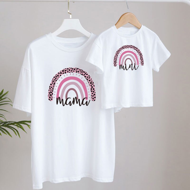 Rainbow Leopard Matching Mama & Mini Tees
