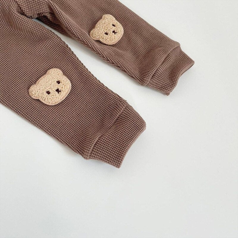 Teddy Knit Embroidery Harem Pants