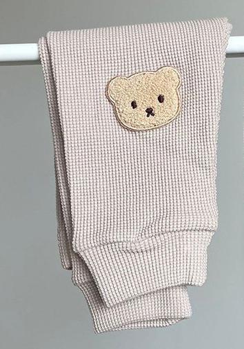 Teddy Knit Embroidery Harem Pants