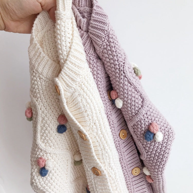 Pom Pom Trio Cardigan