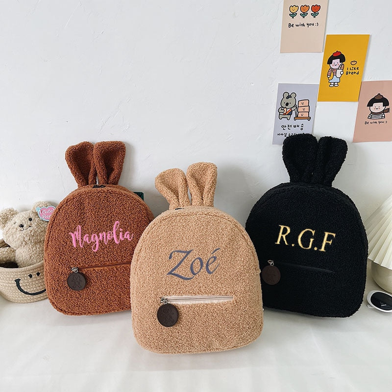 Personalised Embroidered Bear/Rabbit Backpacks – Faye & Lyla