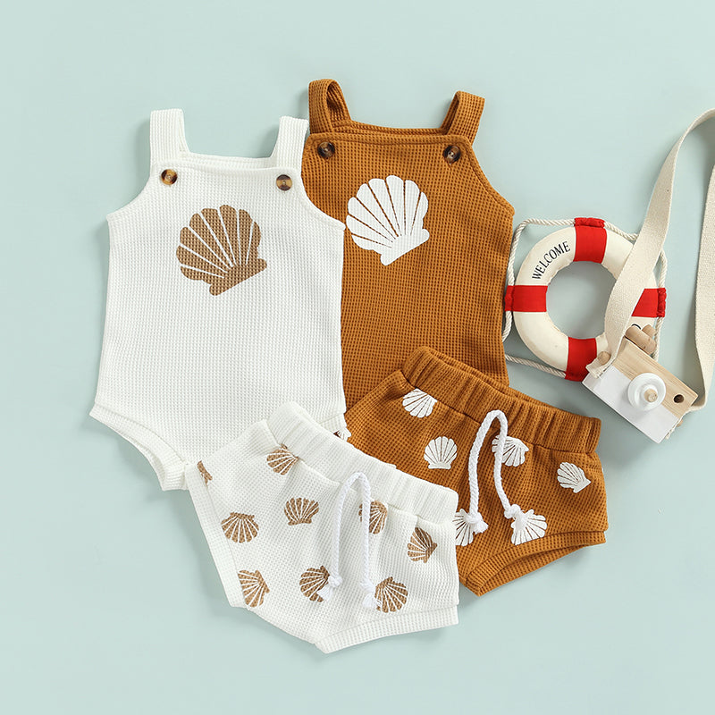 Seashell Print Knit Set