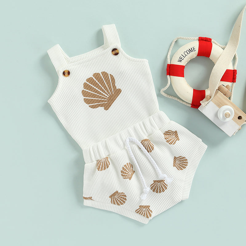 Seashell Print Knit Set