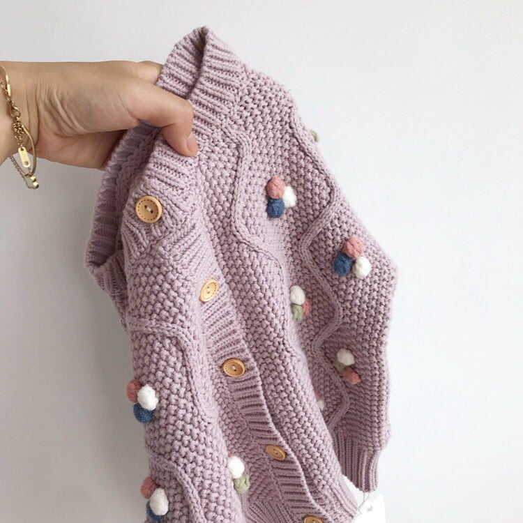 Pom Pom Trio Cardigan